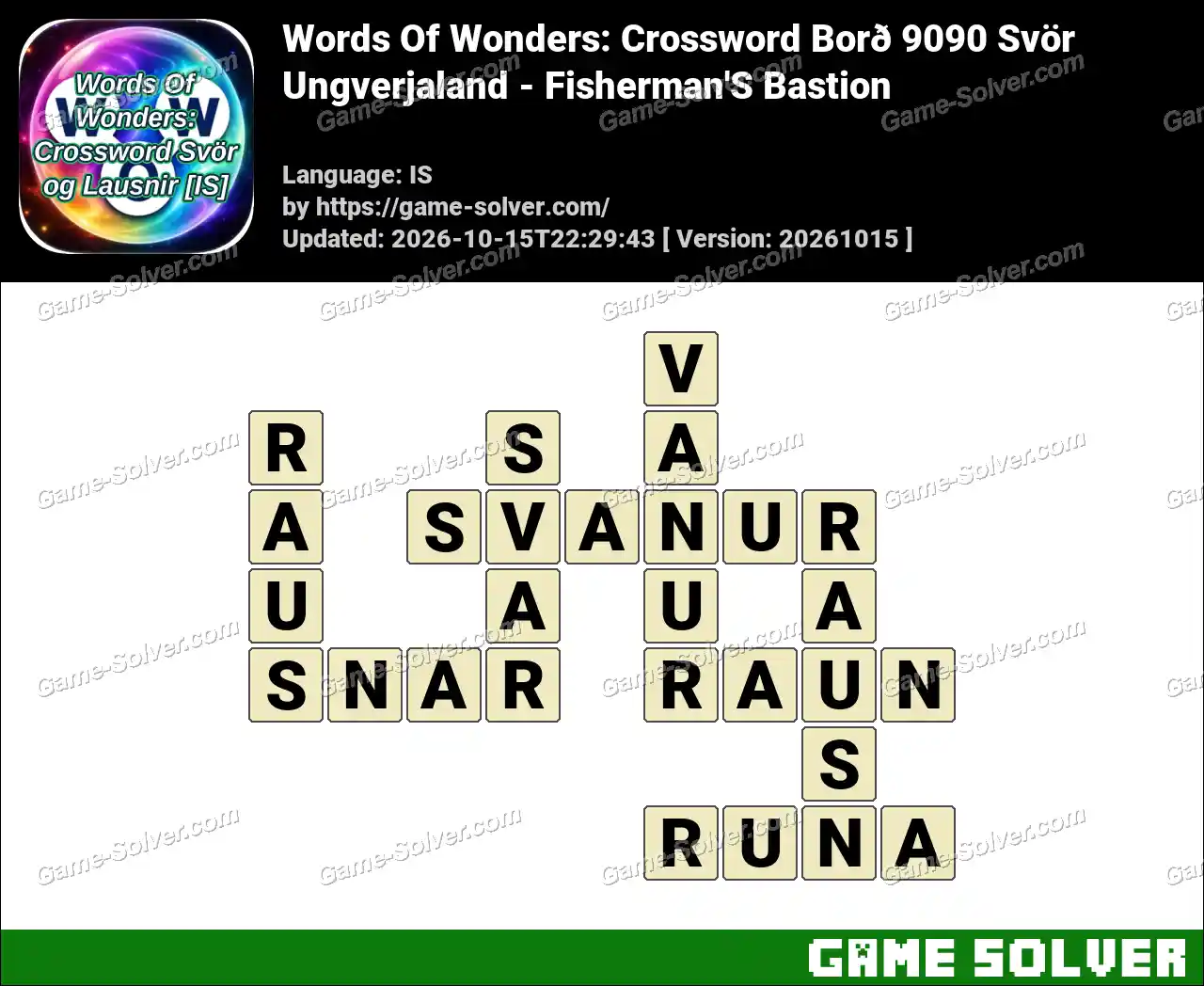 Words Of Wonders: Crossword Borð 9090 Svör – Ungverjaland – Fisherman’S Bastion